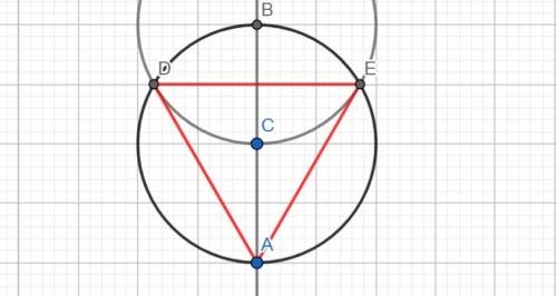 Construct an equilateral triangle with vertex a inscribed in the given circle