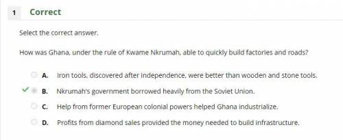 How was ghana, under the rule of kwame nkrumah, able to quickly build factories in roads?