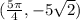 (\frac{5\pi}{4},-5\sqrt{2})