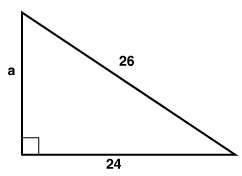 1. the measure of the hypotenuse is  2. the measure of b is  3. the length of the unknow