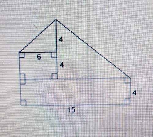 The figure is made up of 2 rectangles and 2 right triangles. what is the area of the figure? a 132
