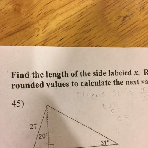 How would i find the length of the side labeled x?