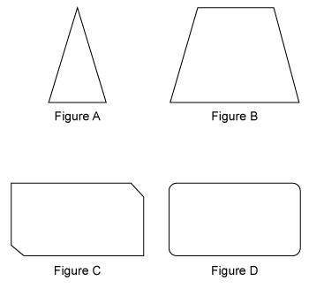Which figures are polygons?  select each correct answer. figure a