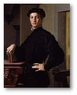 The portrait below showcases bronzino’s ability to use formal effect with his choice of and setting