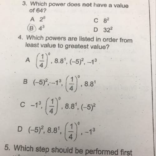 Which powers are listed in order from least to greatest value?