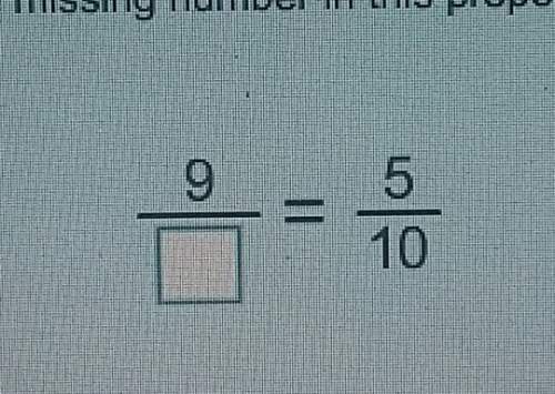 Find the missing number in the proportion