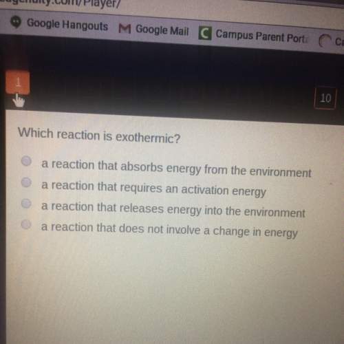 What reaction is exothermic?