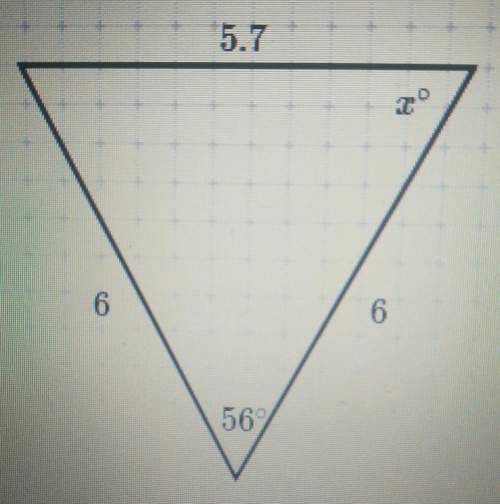 Find the value of x in the triangle shown below !
