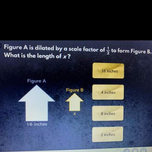 Figure a is dilated by a scale factor of 1/2 to form figure b. what is the length of x?
