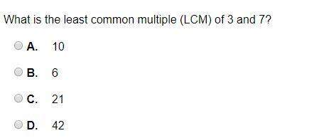 What is the least common multiple (lcm) of 3 and 7?