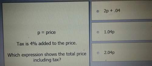 Which expression shows the total price including tax?