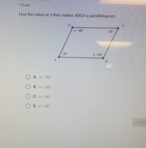 Find the value of x that makes abcda parallelogram pleas