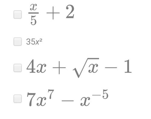 Which expressions are polynomials?