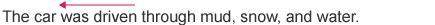 in which sentence is the action arrow pointing to the receiver of the action?