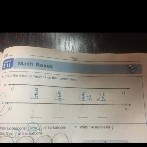 Fill in the missing numbers on the number line. it starts at 2/5 and end at 5.