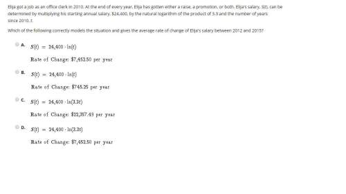 Me asap! elija got a job as an office clerk in 2010. at the end of every year, elija has gotten ei