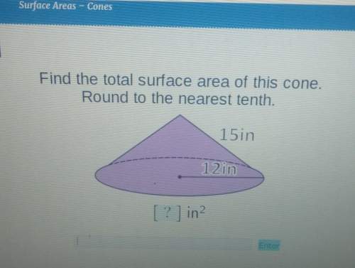 Find the total surface area of this cone. round to the nearest tenth(my last question of my homework