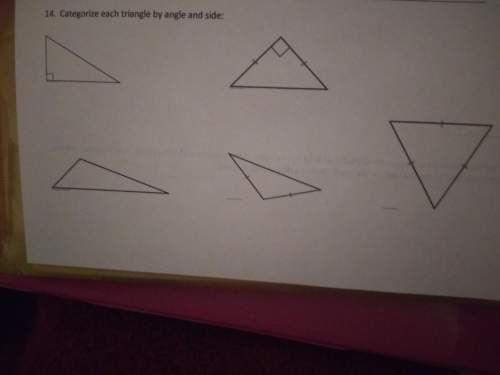 Can someone me do this problem on triangles ? i need to categorize what type of angle and side each