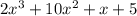 2x ^ 3 + 10x ^ 2 + x + 5&#10;