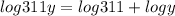 log311y=log311+logy