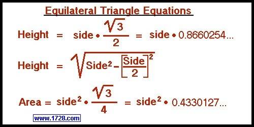 Find the altitude and area of an equilateral triangle