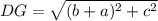 DG= \sqrt{(b+a)^{2}+ c^{2}