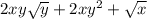 2xy\sqrt{y} +2xy^{2}+\sqrt{x}