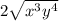 2\sqrt{x^3y^4}