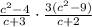 \frac{c^2-4}{c+3} \cdot \frac{3(c^2-9)}{c+2}