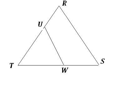 Tu = 3, rs = 15, tw = 4, tr = 9;  assume that the sides of triangle tuw are proportional to the side