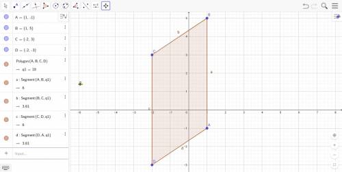 Will give  use graph paper and a straightedge to draw the figure. the set of points (–1, 1), (5, 1),