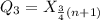 Q_3=X_{\frac{3}{4}(n+1)}