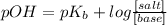 pOH=pK_b+log\frac{[salt]}{[base]}