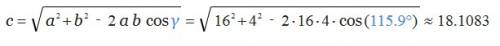 Calculate the length of ac to one decimal?