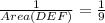 \frac{1}{Area(DE F)}=\frac{1}{9}