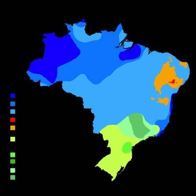 Where is the most favorable climate of brazil?  coastal plain, amazon lowlands, central highlands, o