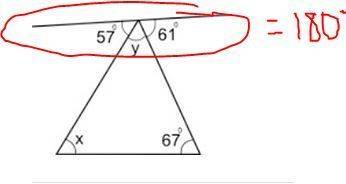 Find the measure of angle x in the figure below:  (1 point) a.35° b.47° c.51° d.62°