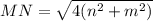 MN=\sqrt{4(n^2+m^2)}