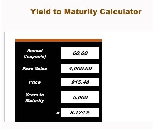 Acoupon bond that pays interest of $60 annually has a par value of $1,000, matures in 5 years, and i