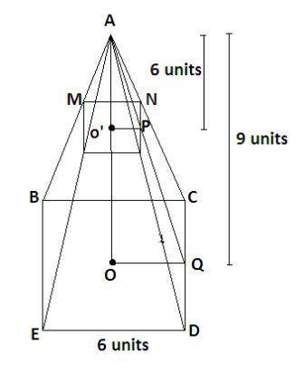 Problem1 a right square frustum is formed by cutting a right square pyramid with a plane parallel to