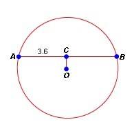 Oc is perpendicular to ab. what is the length of ab