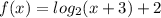 f(x) = log_2(x + 3) + 2