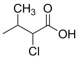 Draw the structure corresponding to the common name α−chloro−β−methylbutyric acid