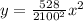 y= \frac{528}{2100^{2} } x^{2}