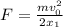 F= \frac{mv_0^2}{2x_1}