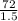 \frac{72}{1.5}