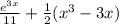 \frac{e^{3x}}{11}+\frac{1}{2}(x^3-3x)