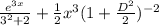 \frac{e^{3x}}{3^2+2}+\frac{1}{2} x^3(1+\frac{D^2}{2})^{-2}