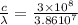 \frac{c}{\lambda }=\frac{3\times 10^8}{3.86\tmes 10^7}
