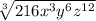 \sqrt[3]{216x^3y^6z^{12}}
